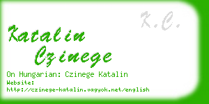 katalin czinege business card